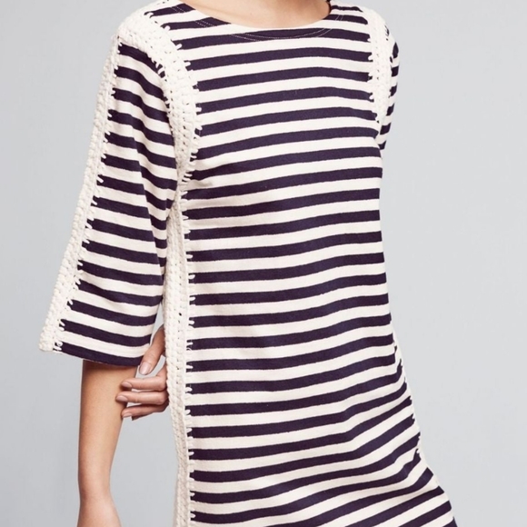 Anthropologie Dresses Anthropologie Pepin Striped Fringe Dress